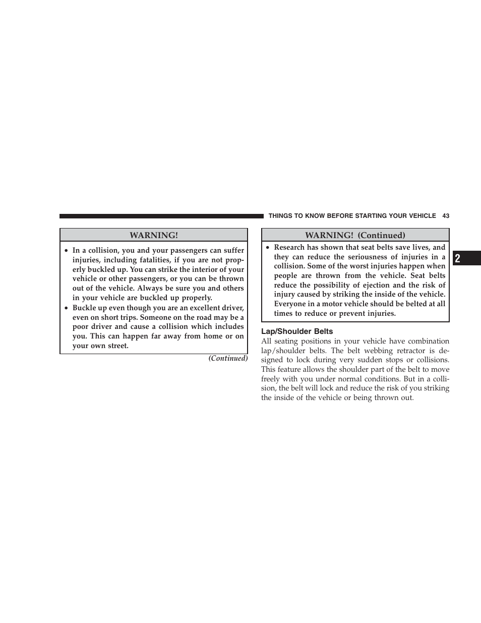 Lap/shoulder belts | Jeep 2009 Commander User Manual | Page 45 / 519
