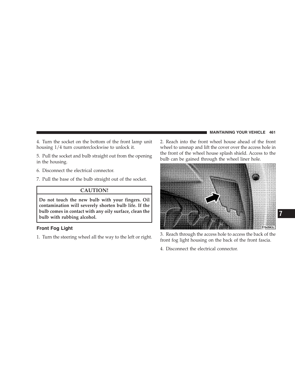 Front fog light | Jeep 2009 Commander User Manual | Page 463 / 519