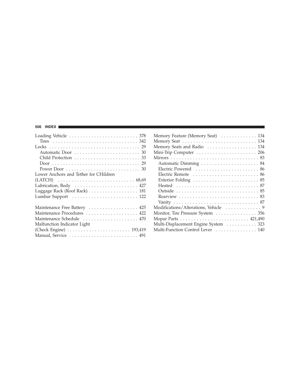 Jeep 2009 Commander User Manual | Page 508 / 519