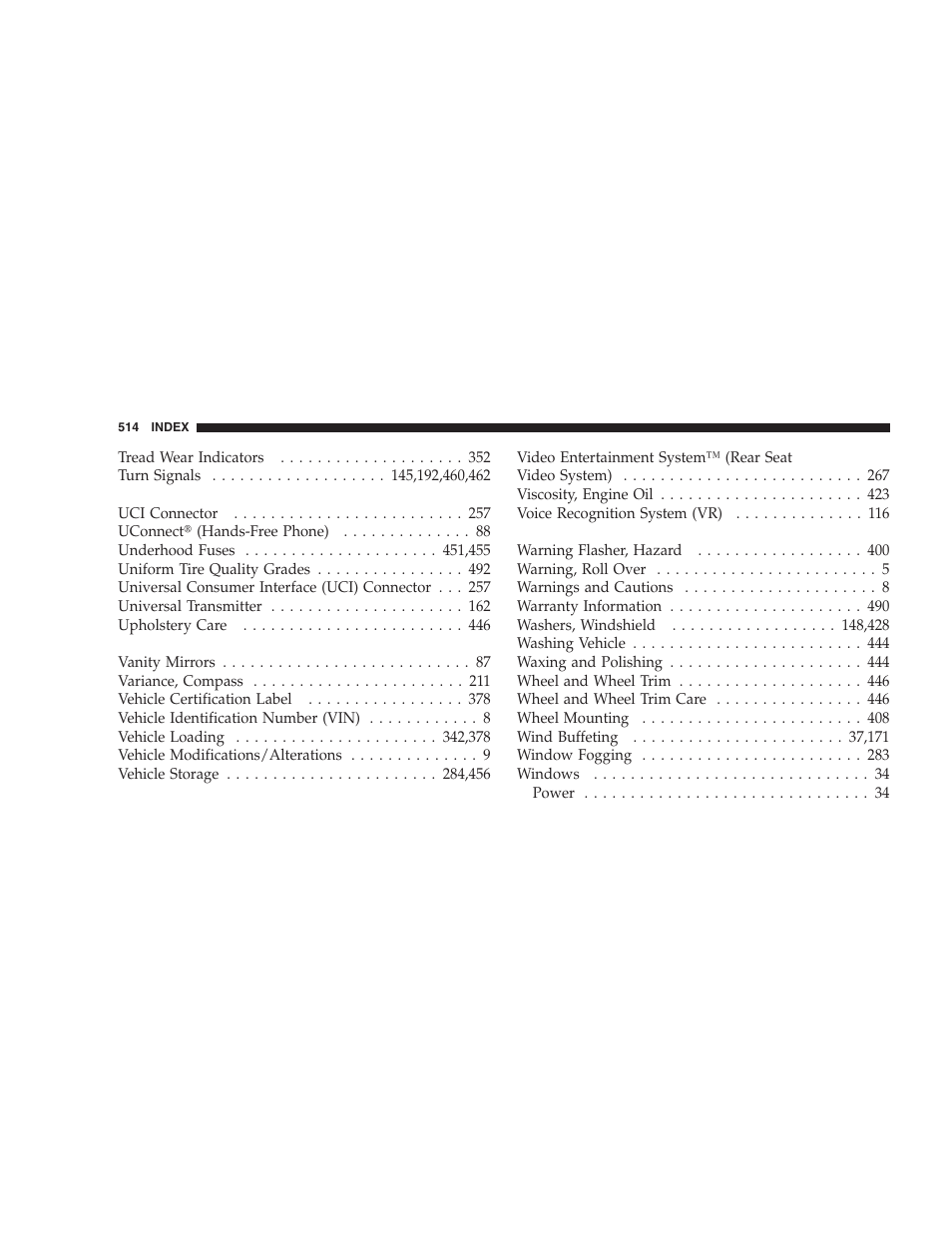 Jeep 2009 Commander User Manual | Page 516 / 519