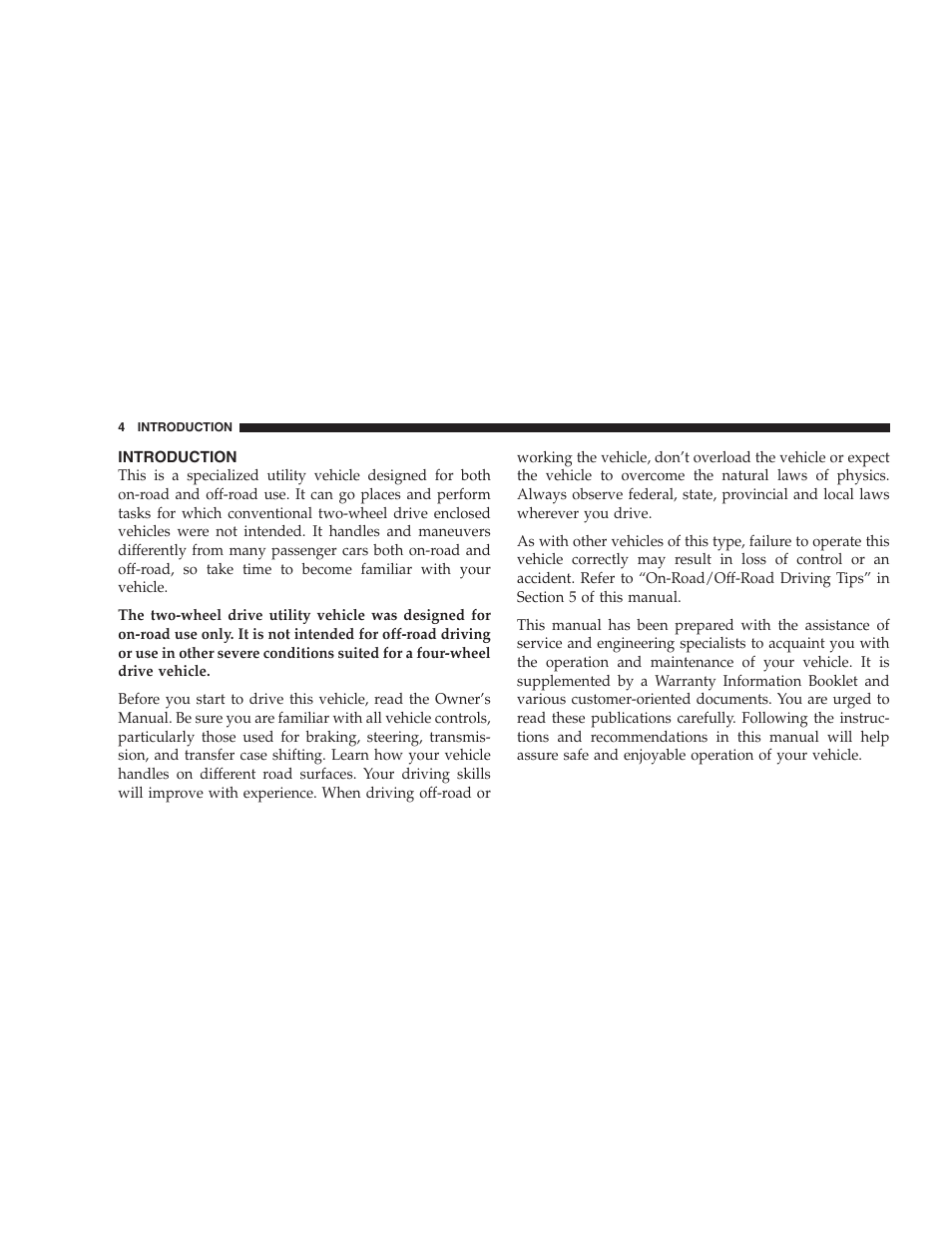 Introduction | Jeep 2009 Commander User Manual | Page 6 / 519
