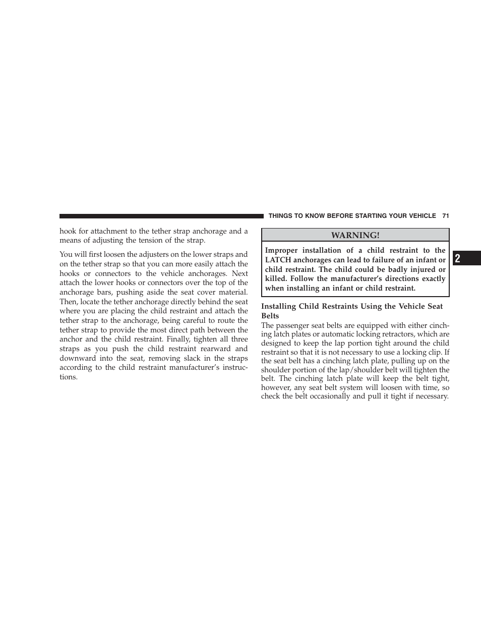 Jeep 2009 Commander User Manual | Page 73 / 519