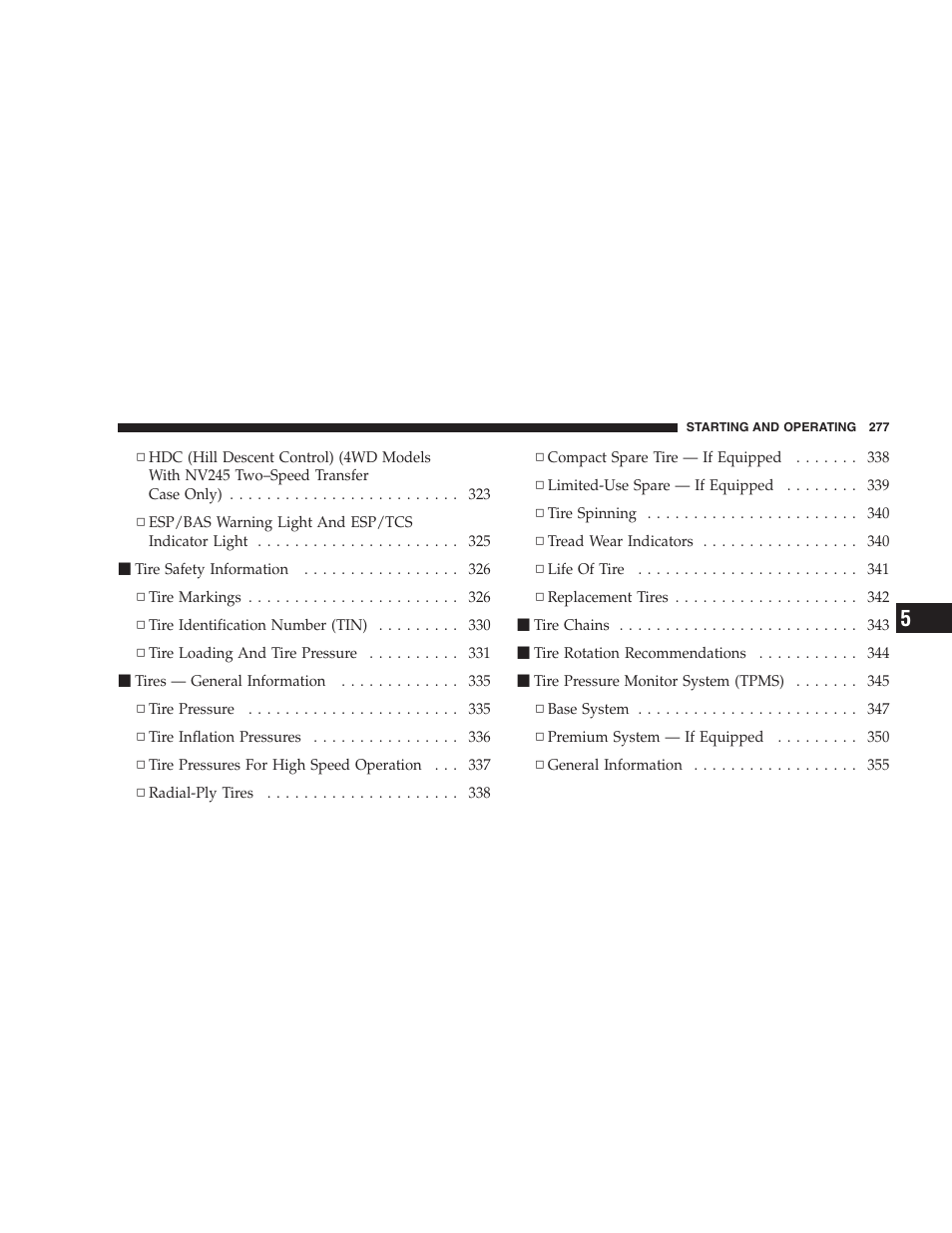 Jeep 2009 Grand Cherokee - Owner Manual User Manual | Page 279 / 521