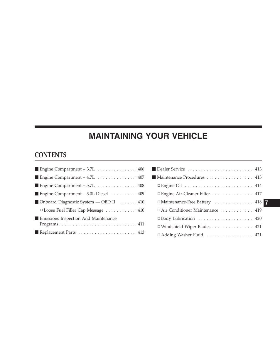 Jeep 2009 Grand Cherokee - Owner Manual User Manual | Page 405 / 521