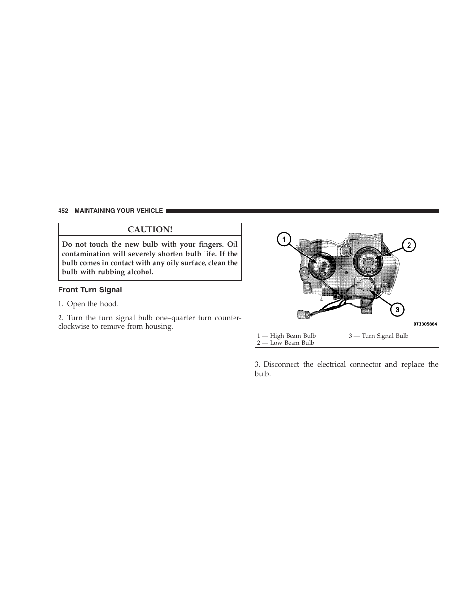 Front turn signal | Jeep 2009 Grand Cherokee - Owner Manual User Manual | Page 454 / 521