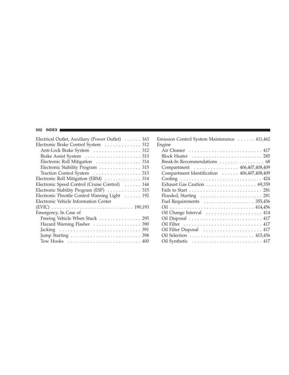 Jeep 2009 Grand Cherokee - Owner Manual User Manual | Page 504 / 521