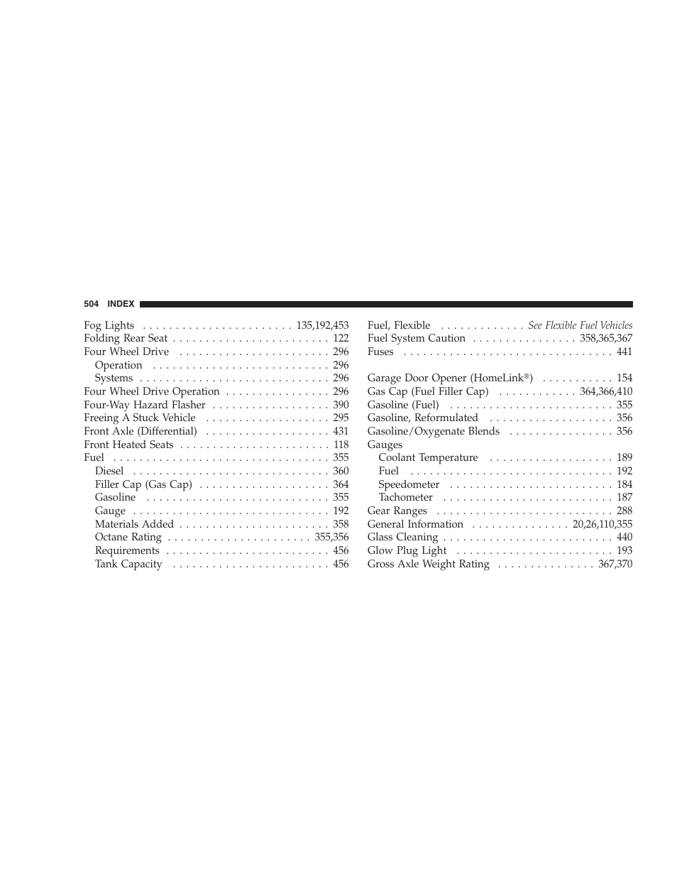 Jeep 2009 Grand Cherokee - Owner Manual User Manual | Page 506 / 521