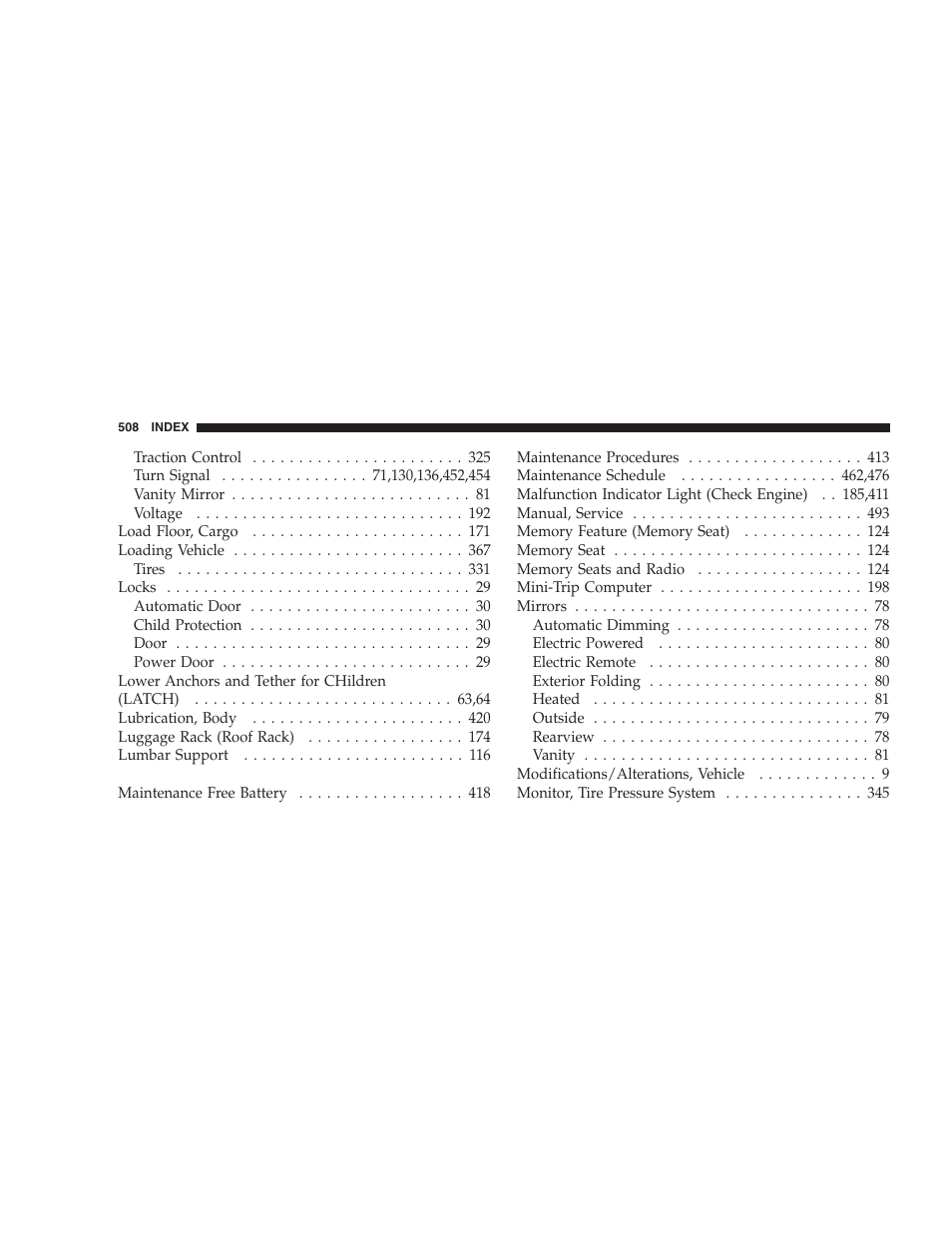 Jeep 2009 Grand Cherokee - Owner Manual User Manual | Page 510 / 521