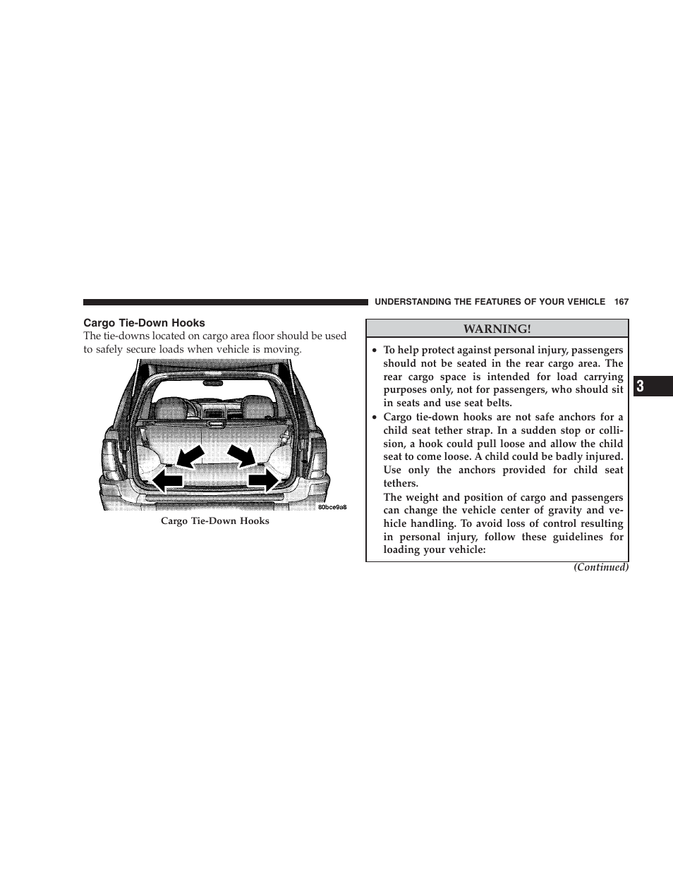 Cargo tie-down hooks | Jeep 2009 Grand Cherokee SRT - Owner Manual User Manual | Page 169 / 439