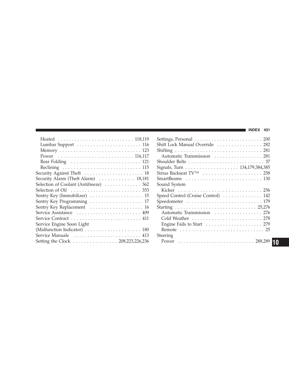 Jeep 2009 Grand Cherokee SRT - Owner Manual User Manual | Page 433 / 439