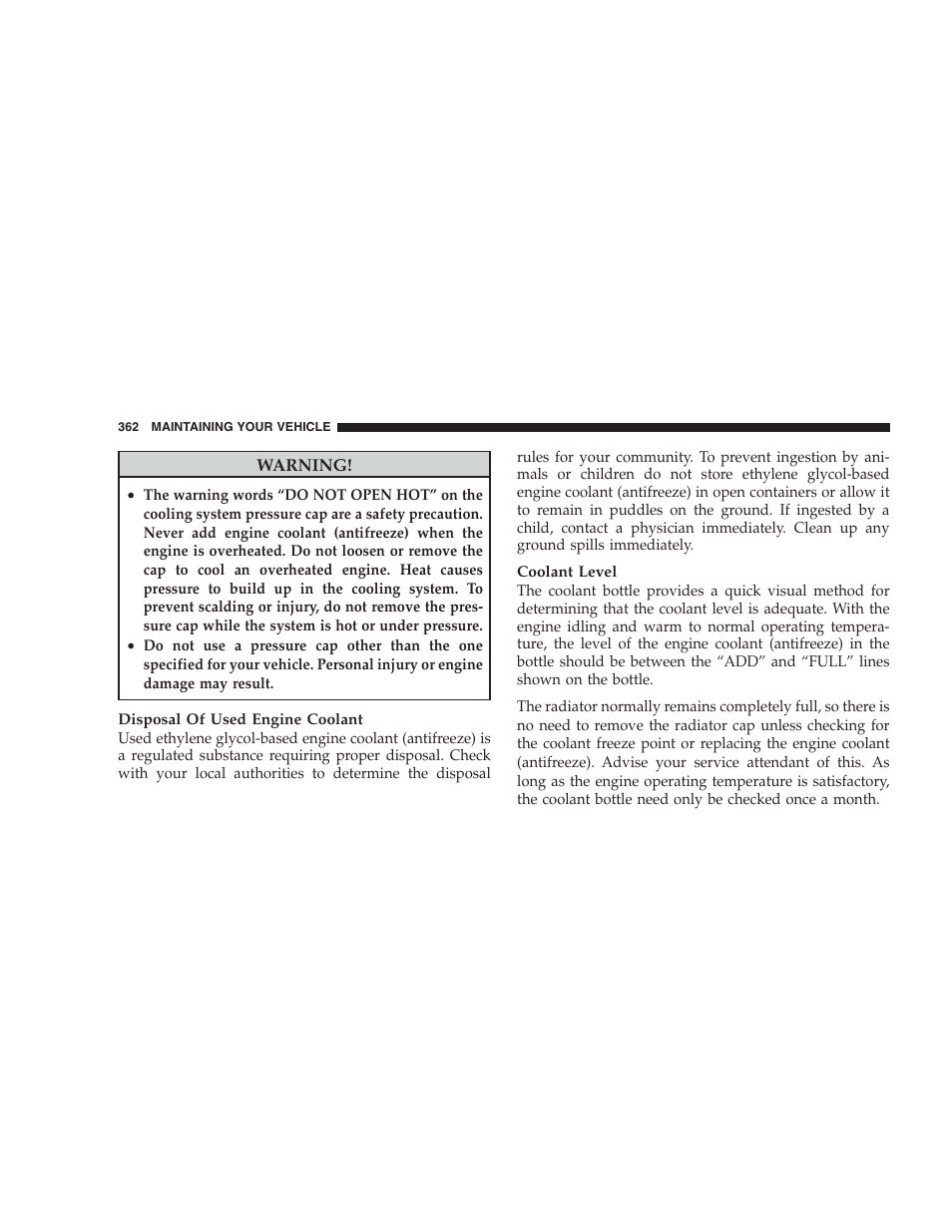Jeep 2009 Compass - Owner Manual User Manual | Page 364 / 439