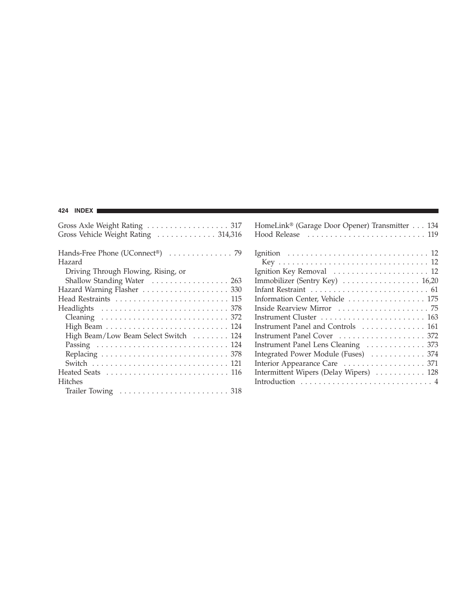 Jeep 2009 Compass - Owner Manual User Manual | Page 426 / 439