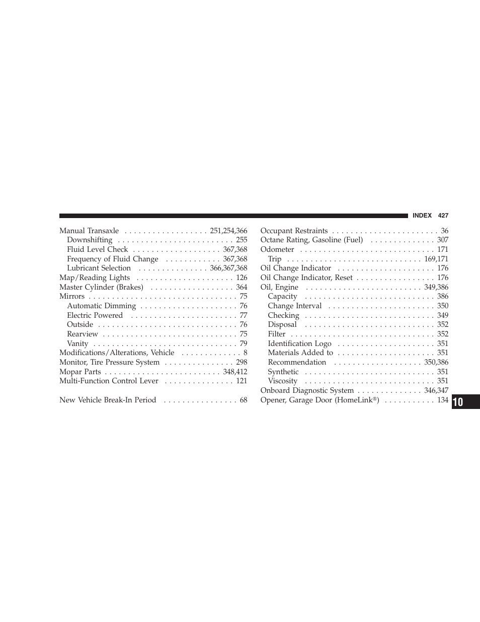 Jeep 2009 Compass - Owner Manual User Manual | Page 429 / 439
