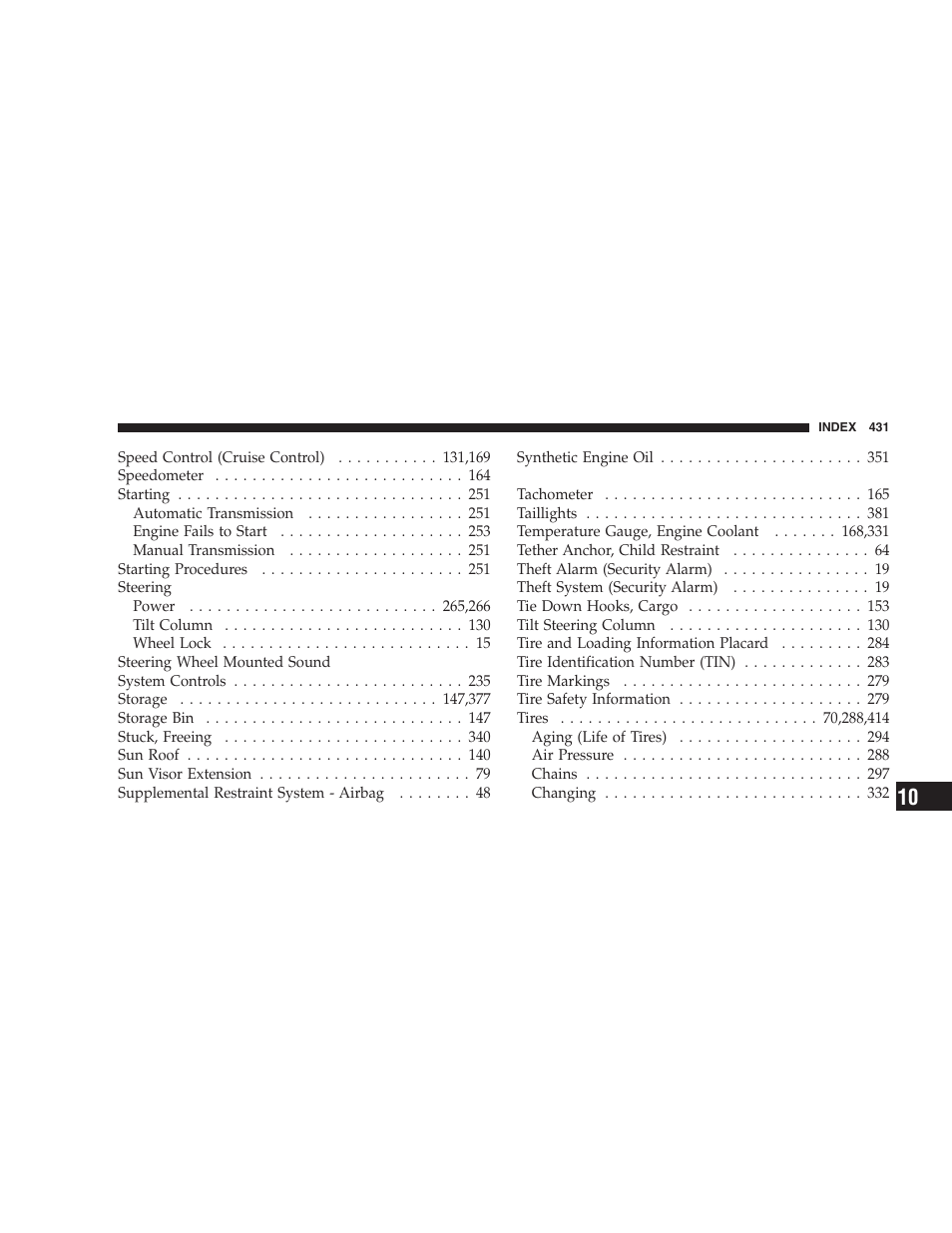 Jeep 2009 Compass - Owner Manual User Manual | Page 433 / 439