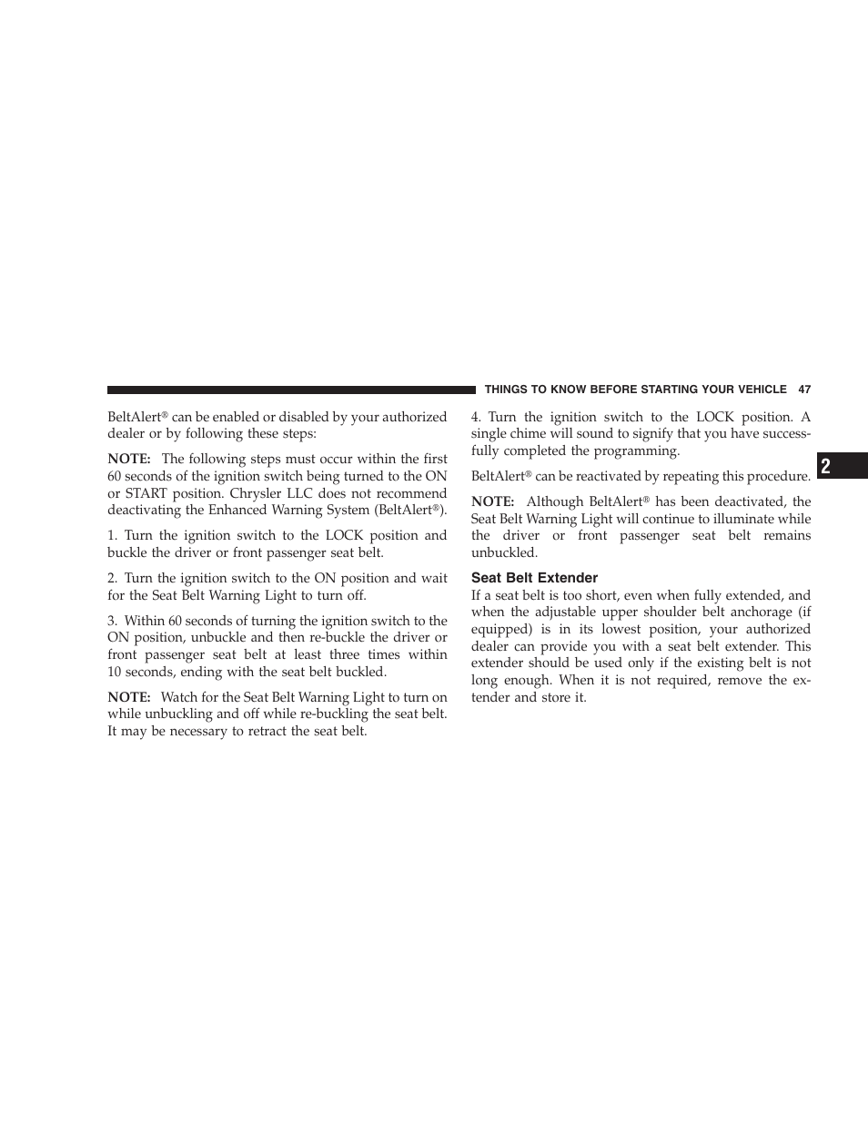 Seat belt extender | Jeep 2009 Compass - Owner Manual User Manual | Page 49 / 439
