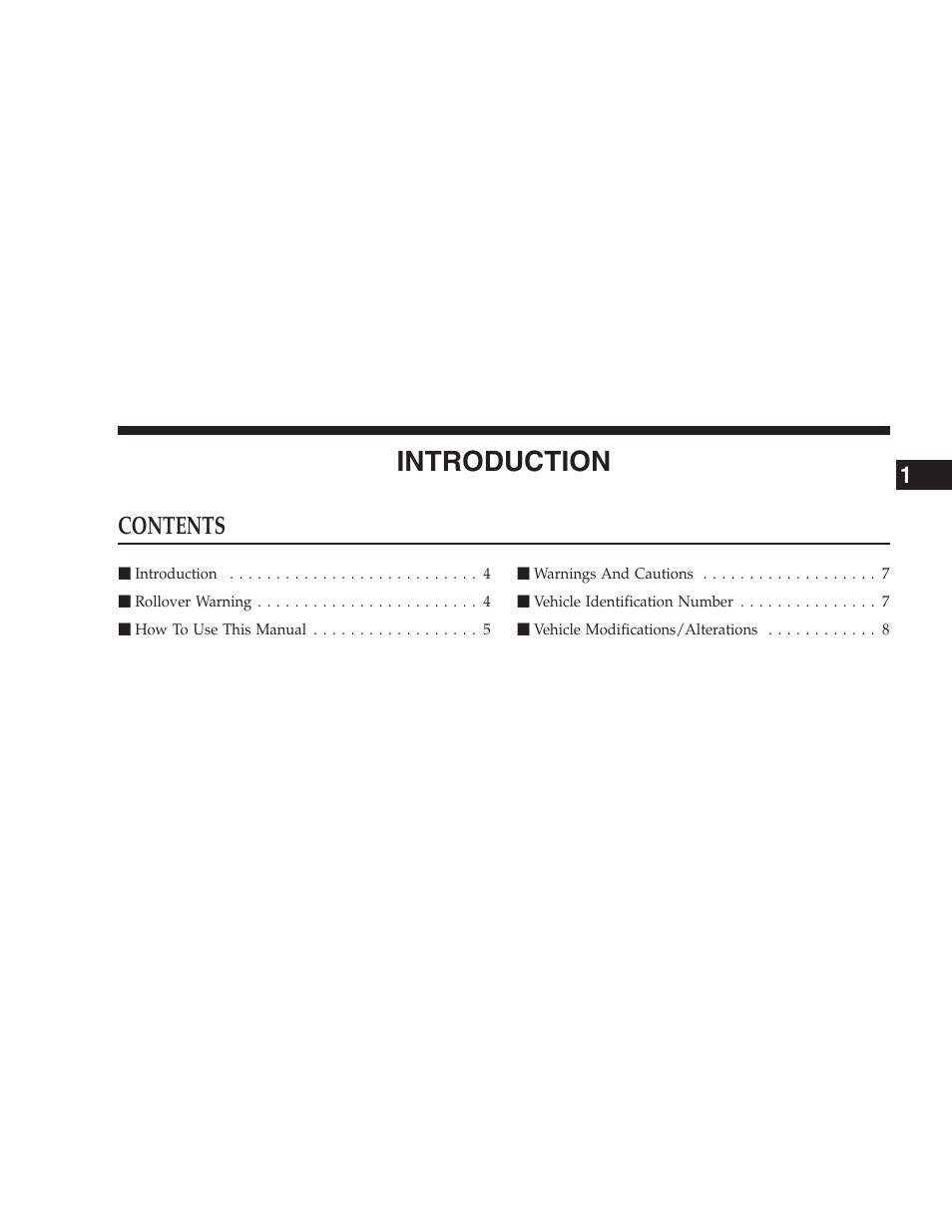 Jeep 2009 Compass - Owner Manual User Manual | Page 5 / 439