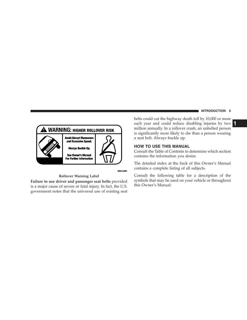 How to use this manual | Jeep 2009 Compass - Owner Manual User Manual | Page 7 / 439