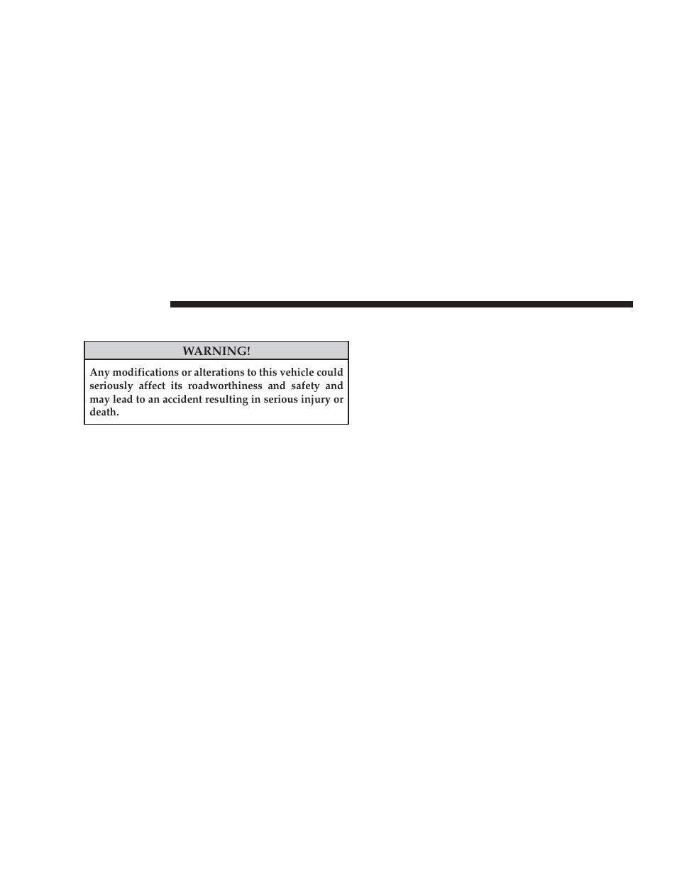 Vehicle modifications/alterations | Jeep 2009 Liberty - Owner Manual User Manual | Page 10 / 506