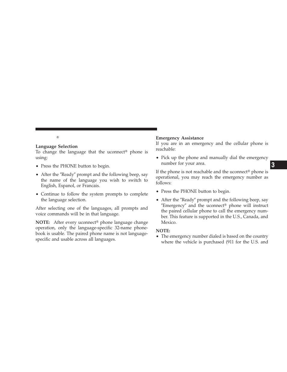 Uconnect phone features, Uconnect௡ phone features | Jeep 2009 Liberty - Owner Manual User Manual | Page 109 / 506