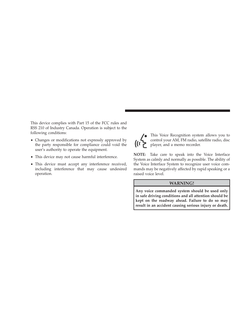 General information, Voice recognition (vr) system - if equipped, Voice recognition (vr) system operation | Voice recognition (vr) system, If equipped | Jeep 2009 Liberty - Owner Manual User Manual | Page 124 / 506