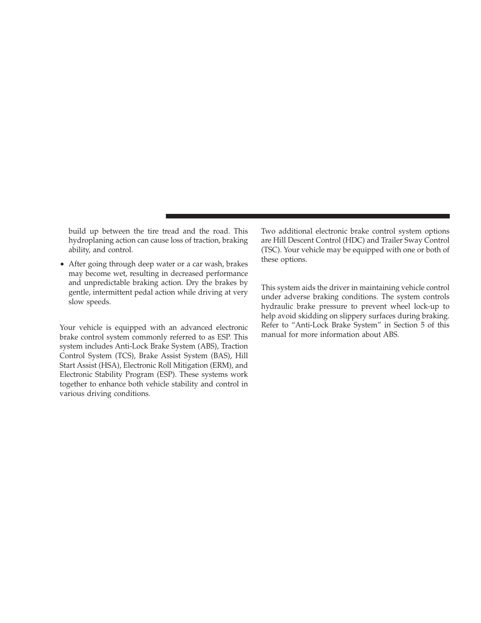 Electronic brake control system, Anti-lock brake system (abs) | Jeep 2009 Liberty - Owner Manual User Manual | Page 326 / 506