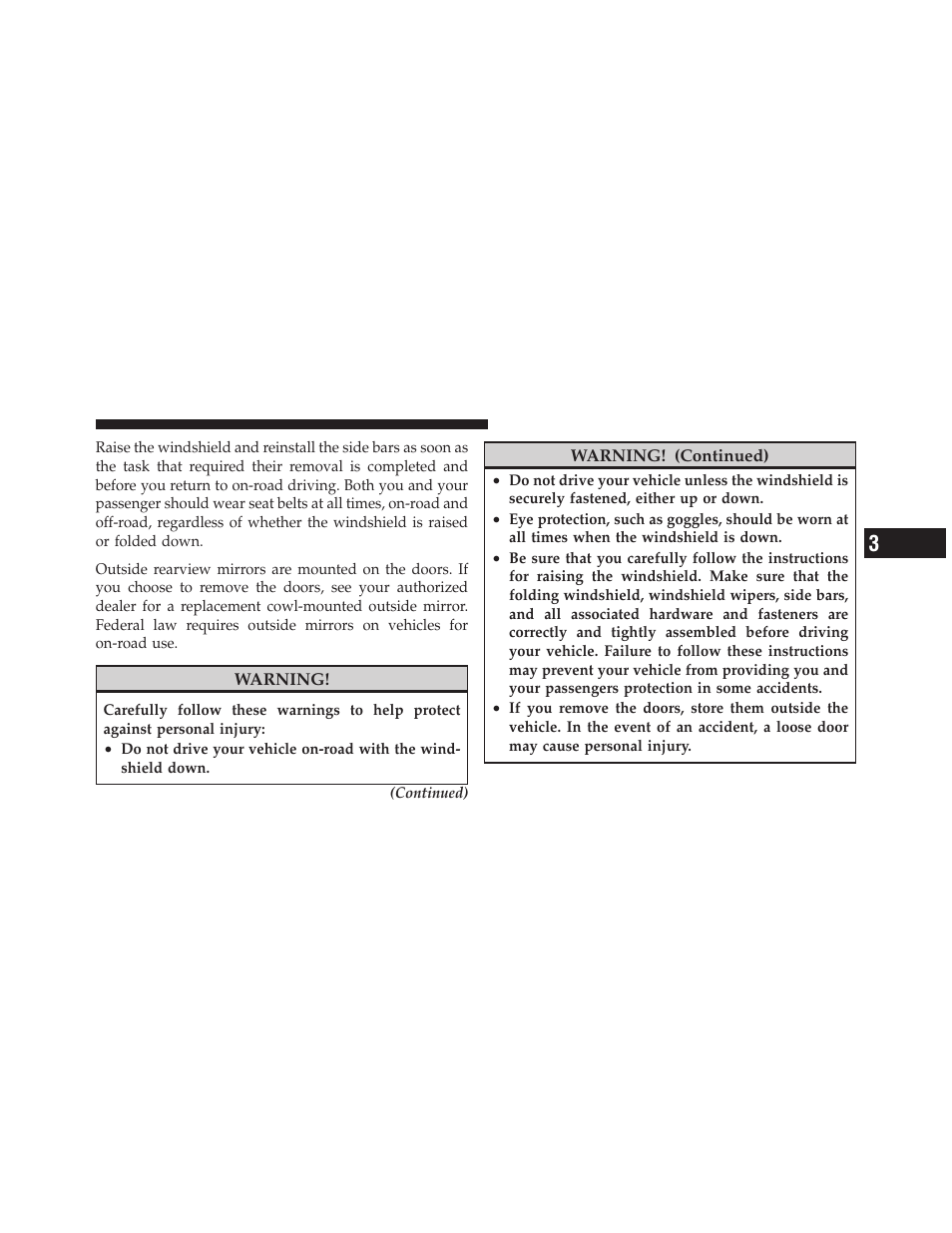Jeep 2009 Wrangler - Owner Manual User Manual | Page 189 / 502