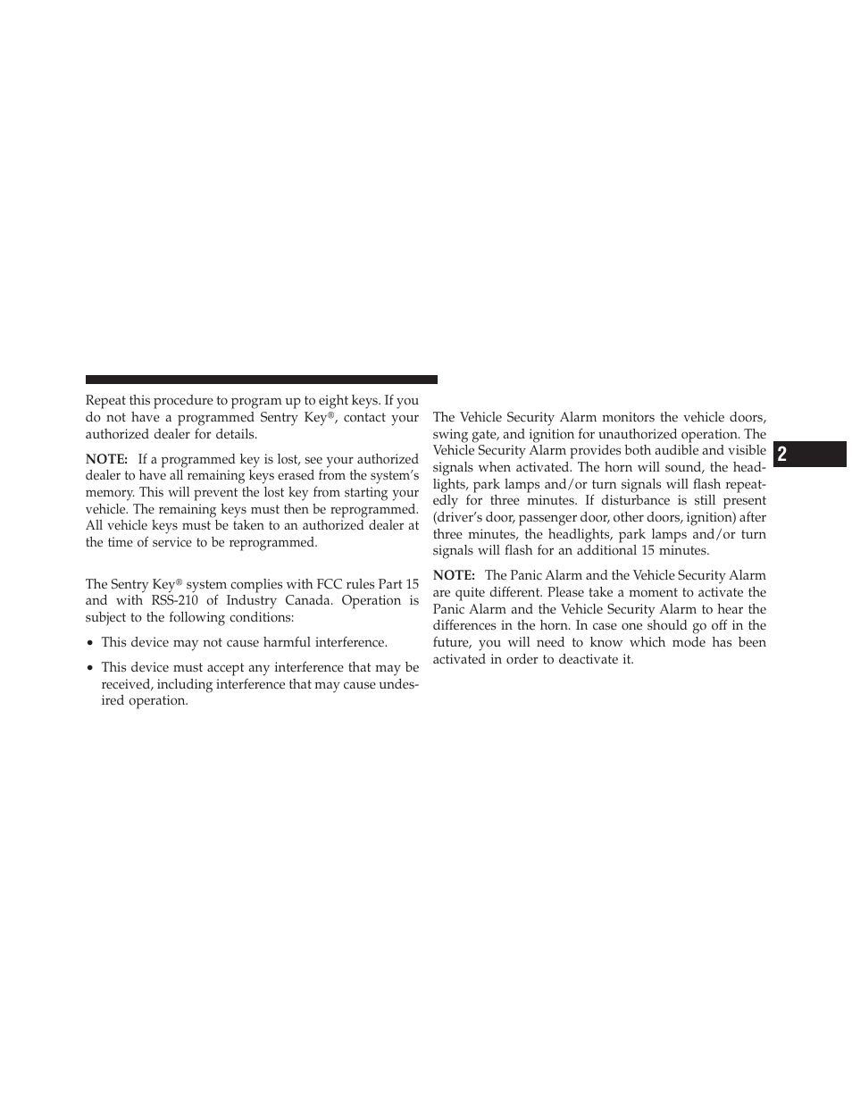 General information, Vehicle security alarm — if equipped | Jeep 2009 Wrangler - Owner Manual User Manual | Page 19 / 502