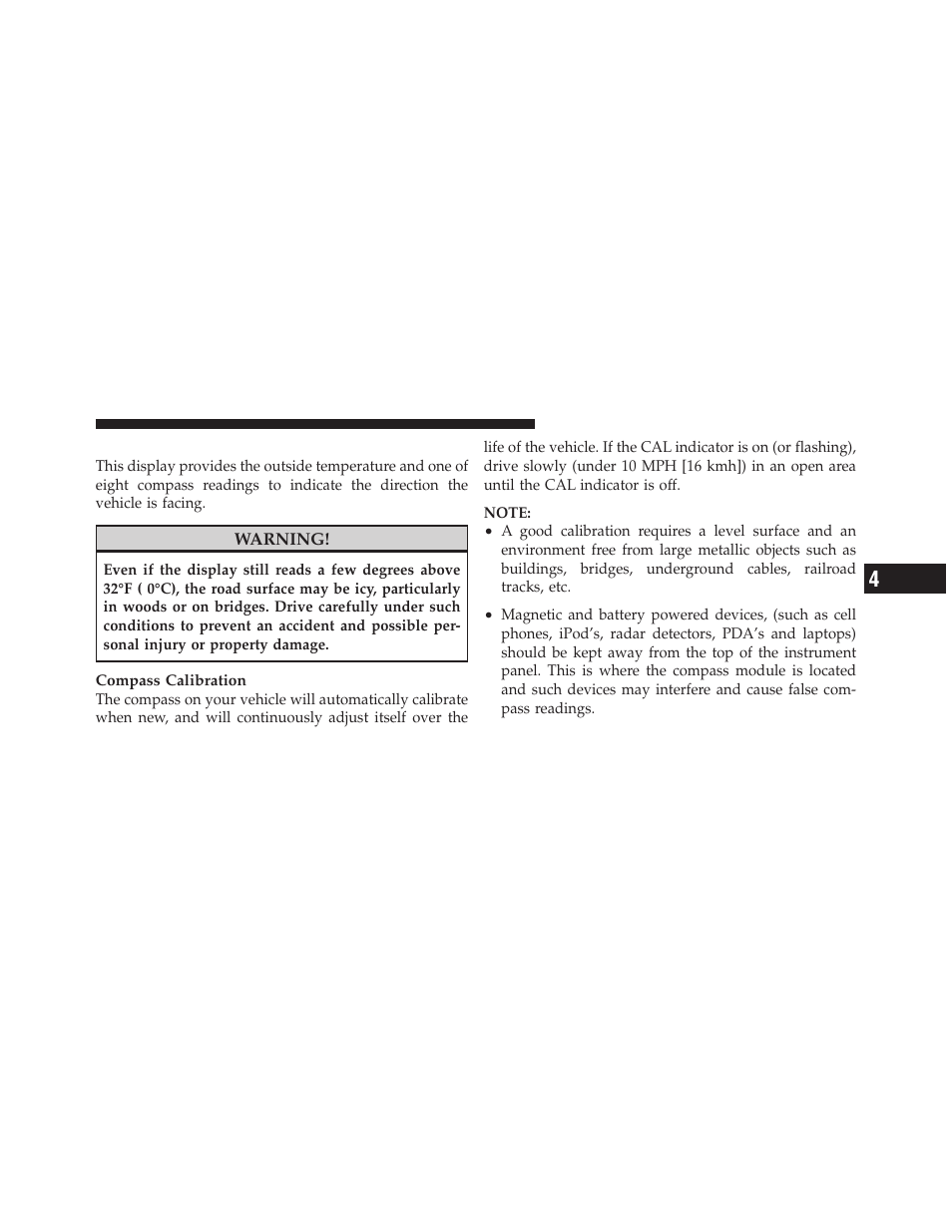 Compass temperature display | Jeep 2009 Wrangler - Owner Manual User Manual | Page 217 / 502