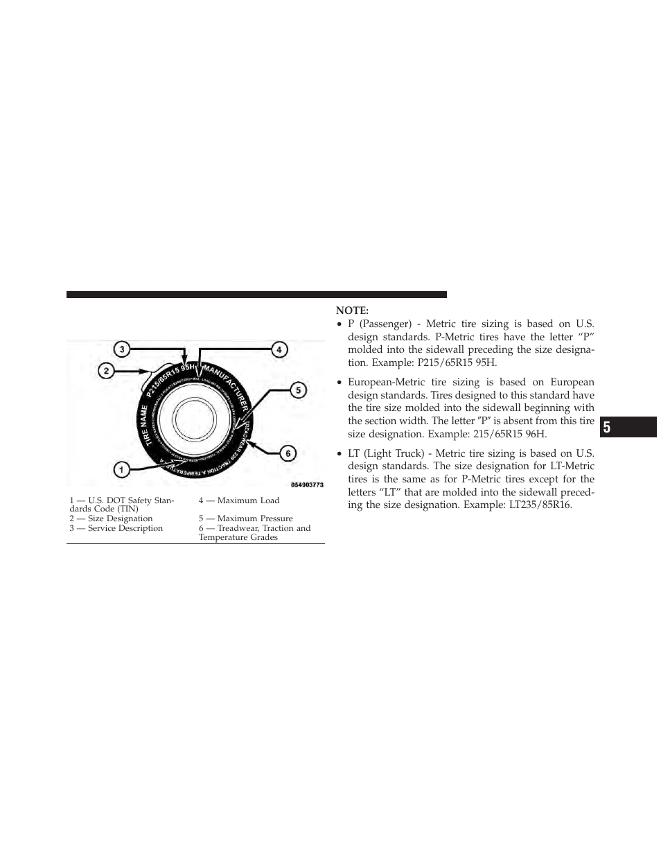 Tire safety information, Tire markings | Jeep 2009 Wrangler - Owner Manual User Manual | Page 335 / 502