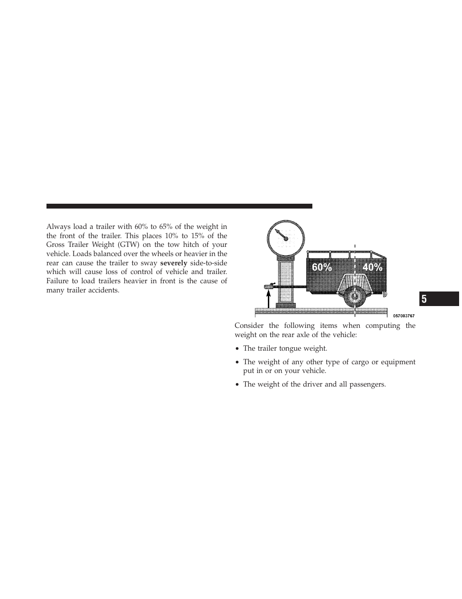 Trailer and trailer tongue weight | Jeep 2009 Wrangler - Owner Manual User Manual | Page 377 / 502