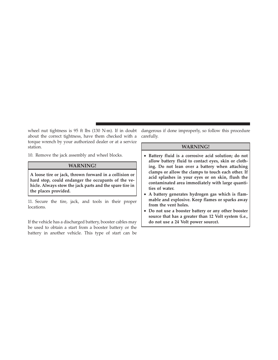 Jump-starting | Jeep 2009 Wrangler - Owner Manual User Manual | Page 396 / 502