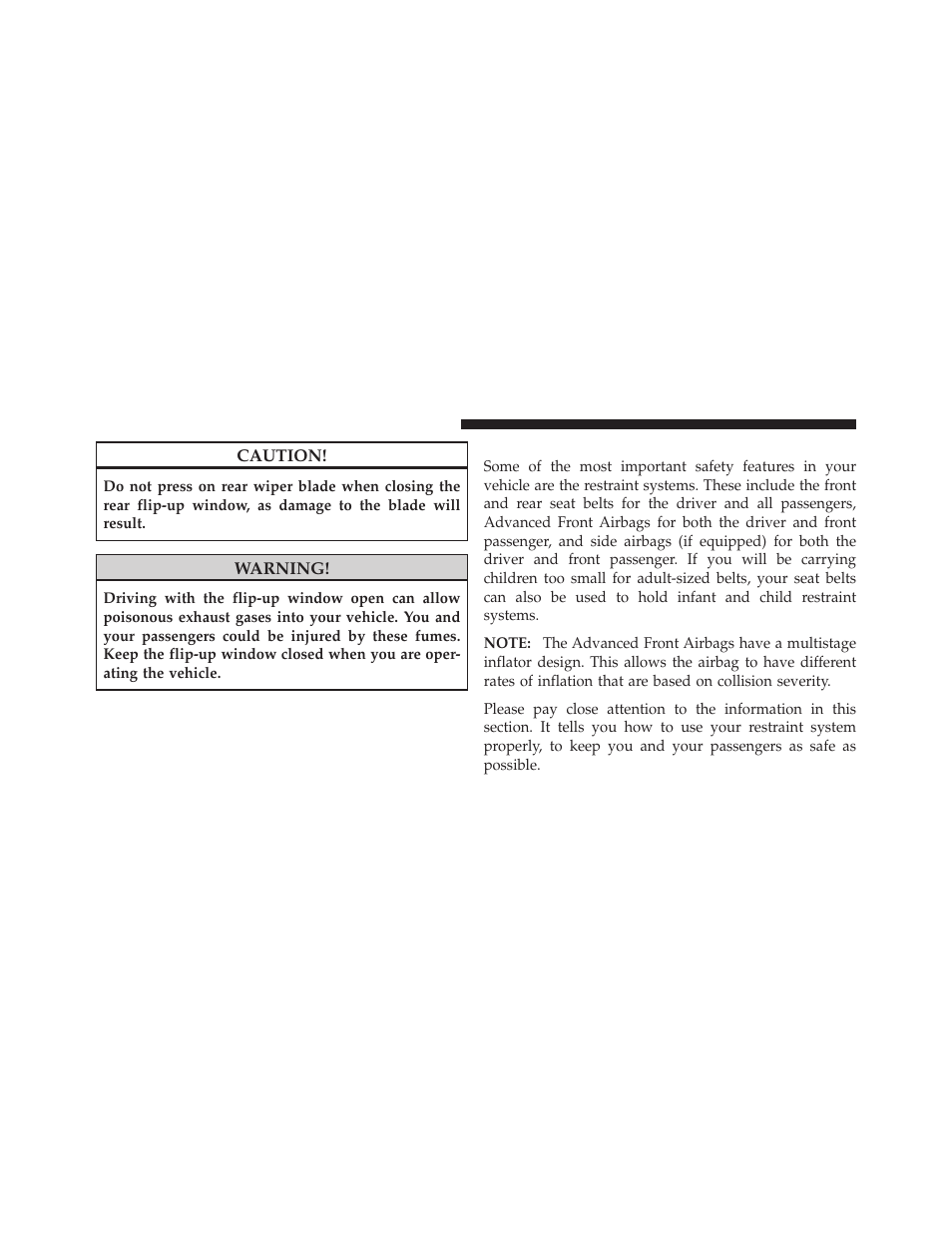 Occupant restraints | Jeep 2009 Wrangler - Owner Manual User Manual | Page 40 / 502