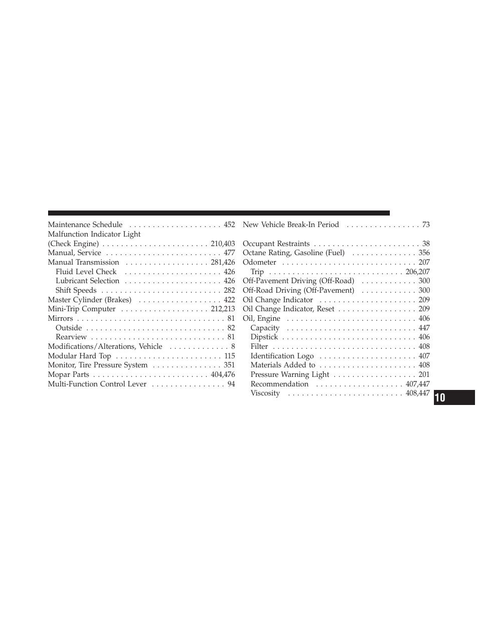 Jeep 2009 Wrangler - Owner Manual User Manual | Page 493 / 502