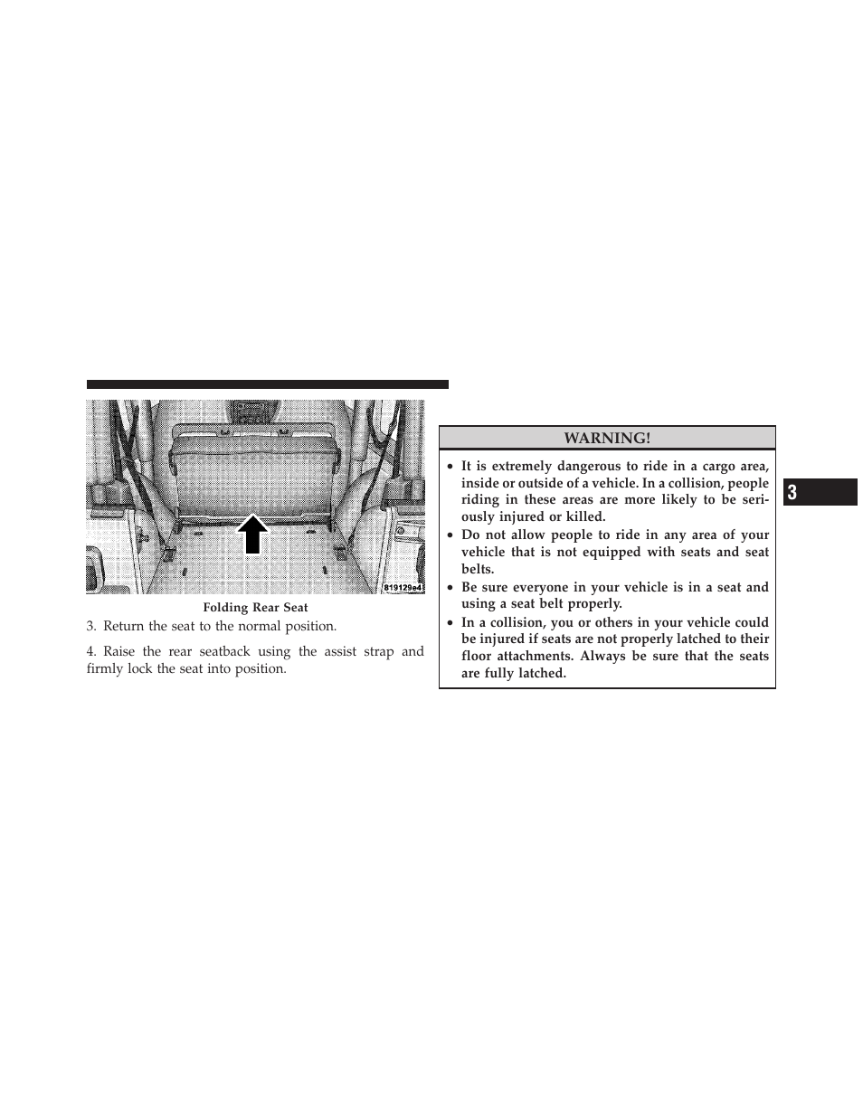 Removing the rear seat — two door models | Jeep 2009 Wrangler - Owner Manual User Manual | Page 91 / 502