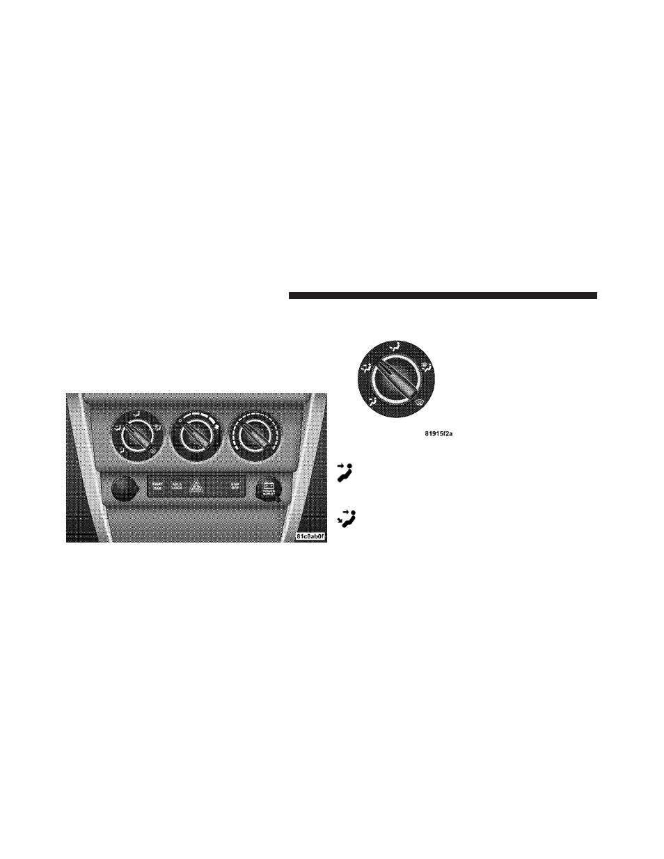 Climate controls, Manual heater only | Jeep 2009 Wrangler Unlimited - Owner Manual User Manual | Page 264 / 496