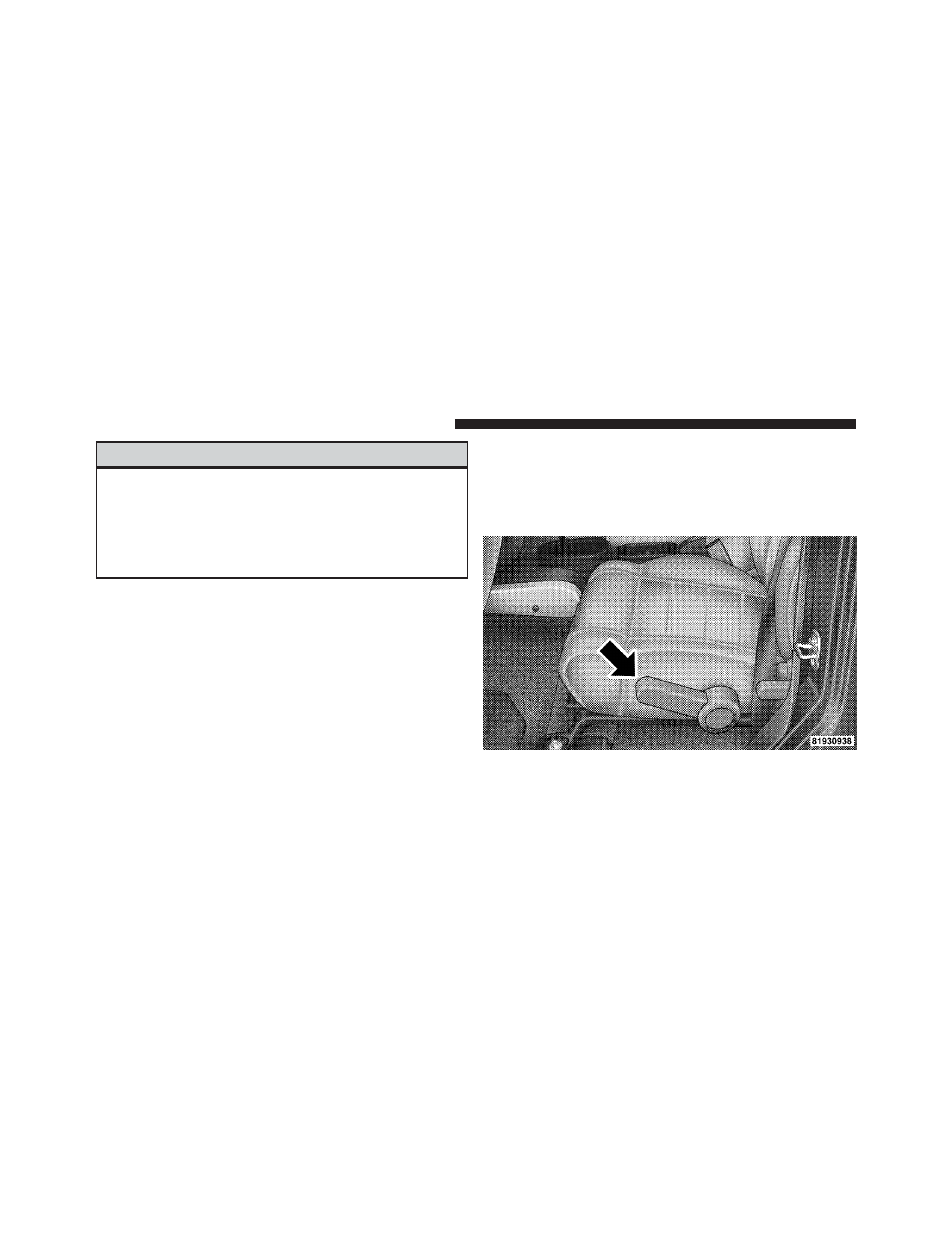 Manual seat height adjustment - if equipped, Manual seat height adjustment, If equipped | Jeep 2009 Wrangler Unlimited - Owner Manual User Manual | Page 86 / 496