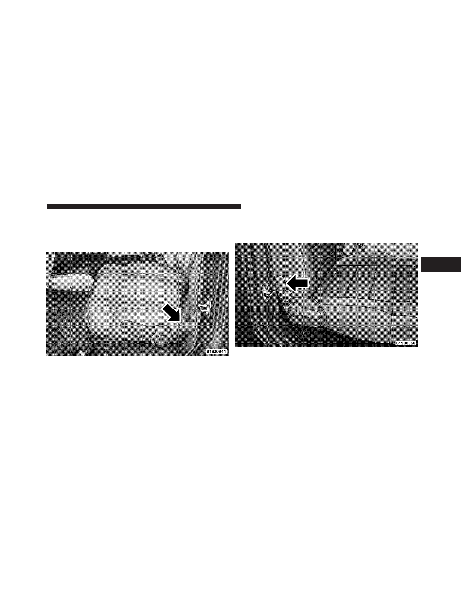 Front seatback recline, Front easy entry seats - two door models, Front easy entry seats — two door | Models | Jeep 2009 Wrangler Unlimited - Owner Manual User Manual | Page 87 / 496