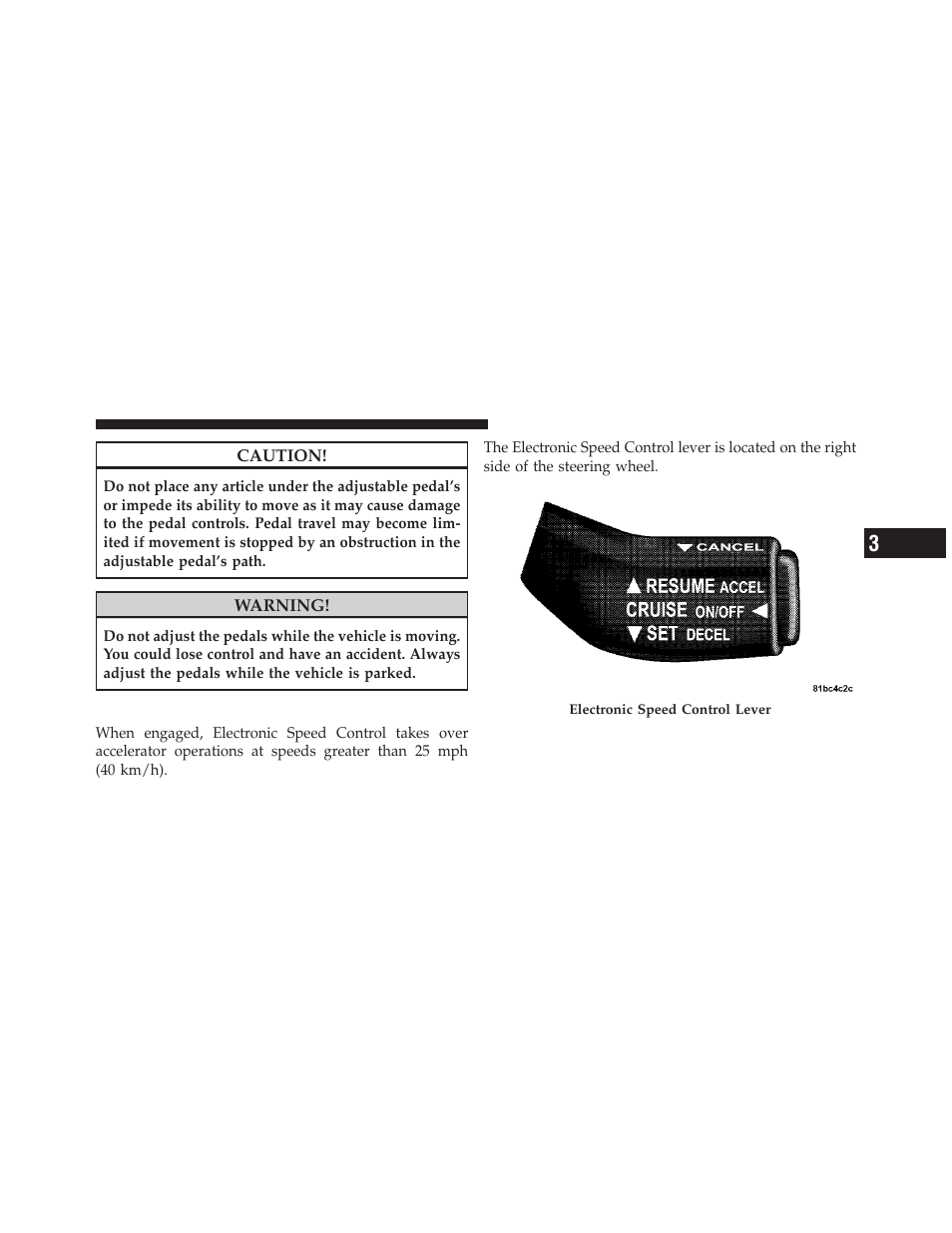 Electronic speed control — if equipped | Jeep 2010 Commander - Owner Manual User Manual | Page 119 / 460