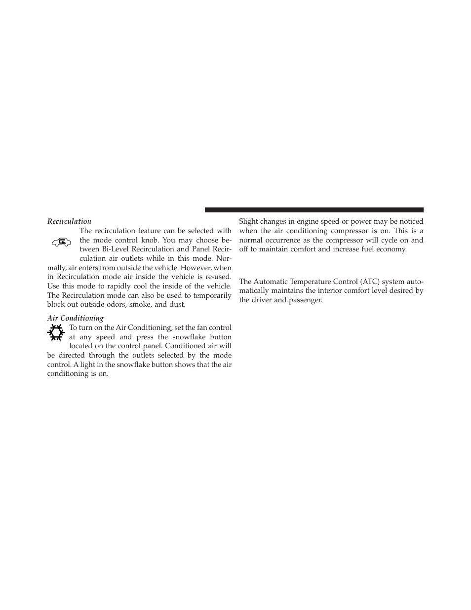 Automatic temperature control (atc) — if equipped, Automatic temperature control (atc), If equipped | Jeep 2010 Commander - Owner Manual User Manual | Page 226 / 460