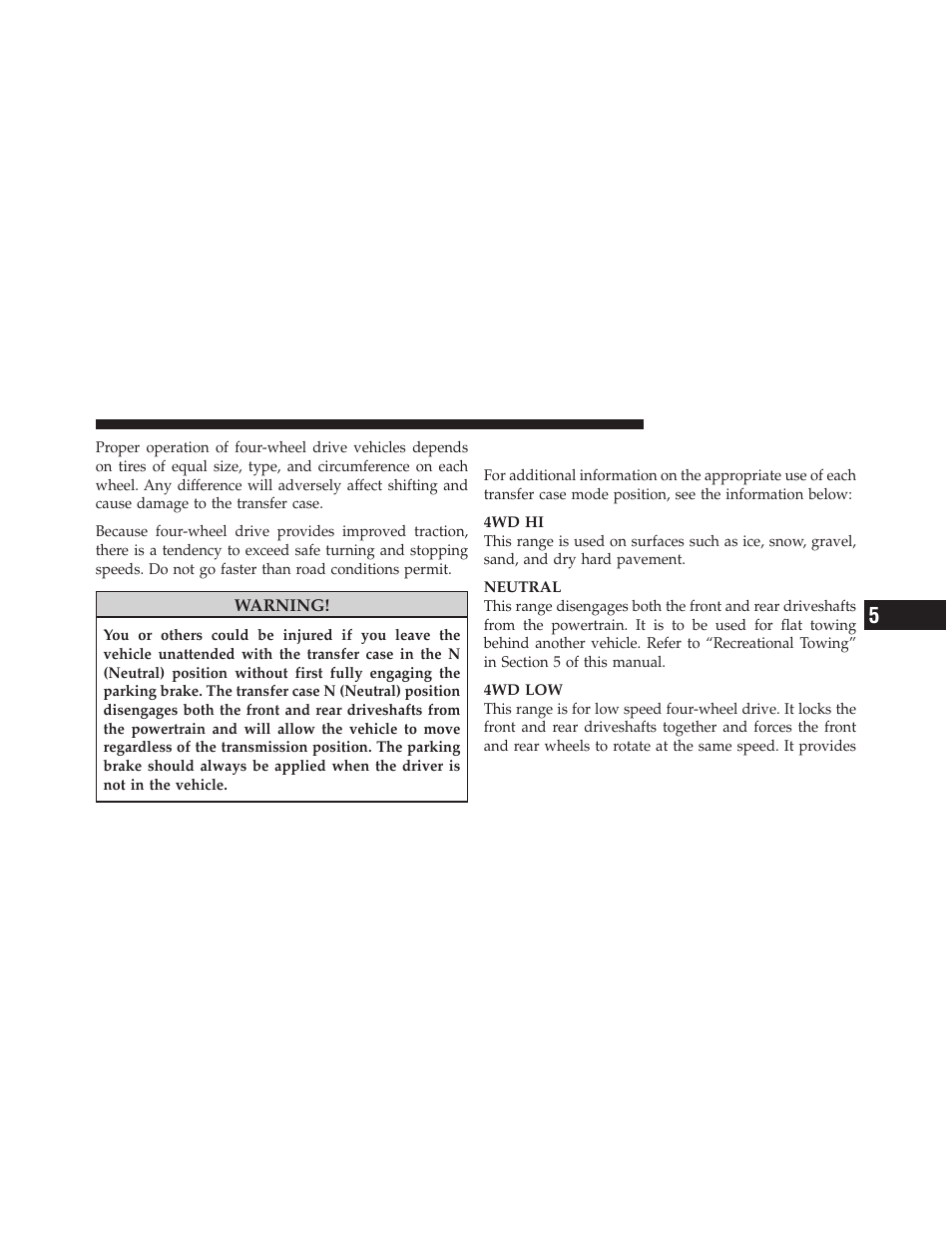 Shift positions | Jeep 2010 Commander - Owner Manual User Manual | Page 257 / 460