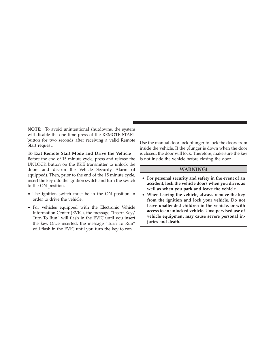 Door locks, Manual door locks | Jeep 2010 Commander - Owner Manual User Manual | Page 28 / 460