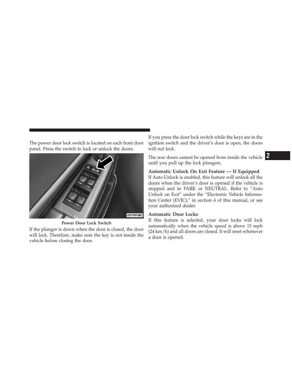 Power door locks | Jeep 2010 Commander - Owner Manual User Manual | Page 29 / 460