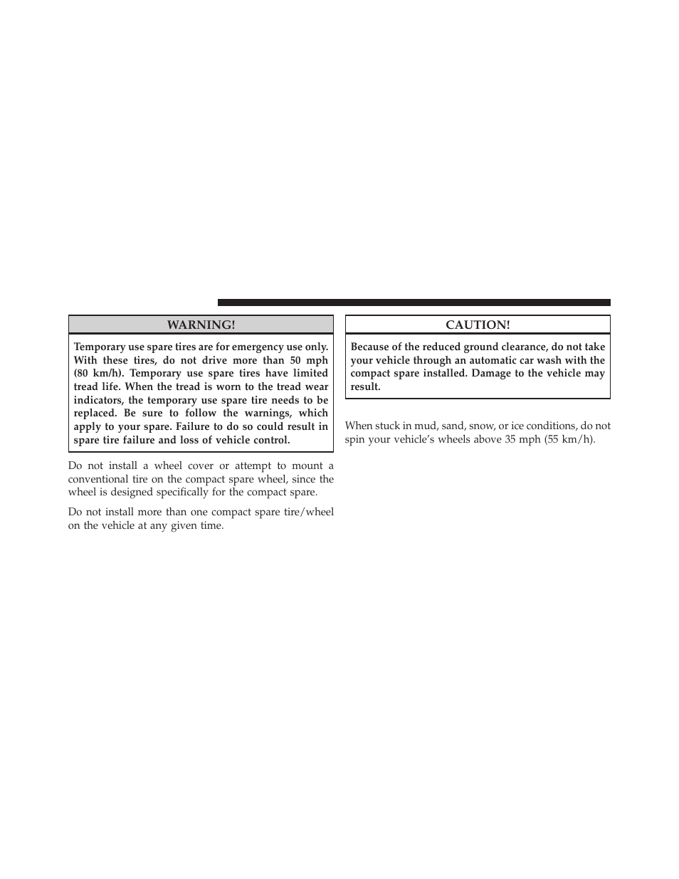 Tire spinning | Jeep 2010 Commander - Owner Manual User Manual | Page 298 / 460