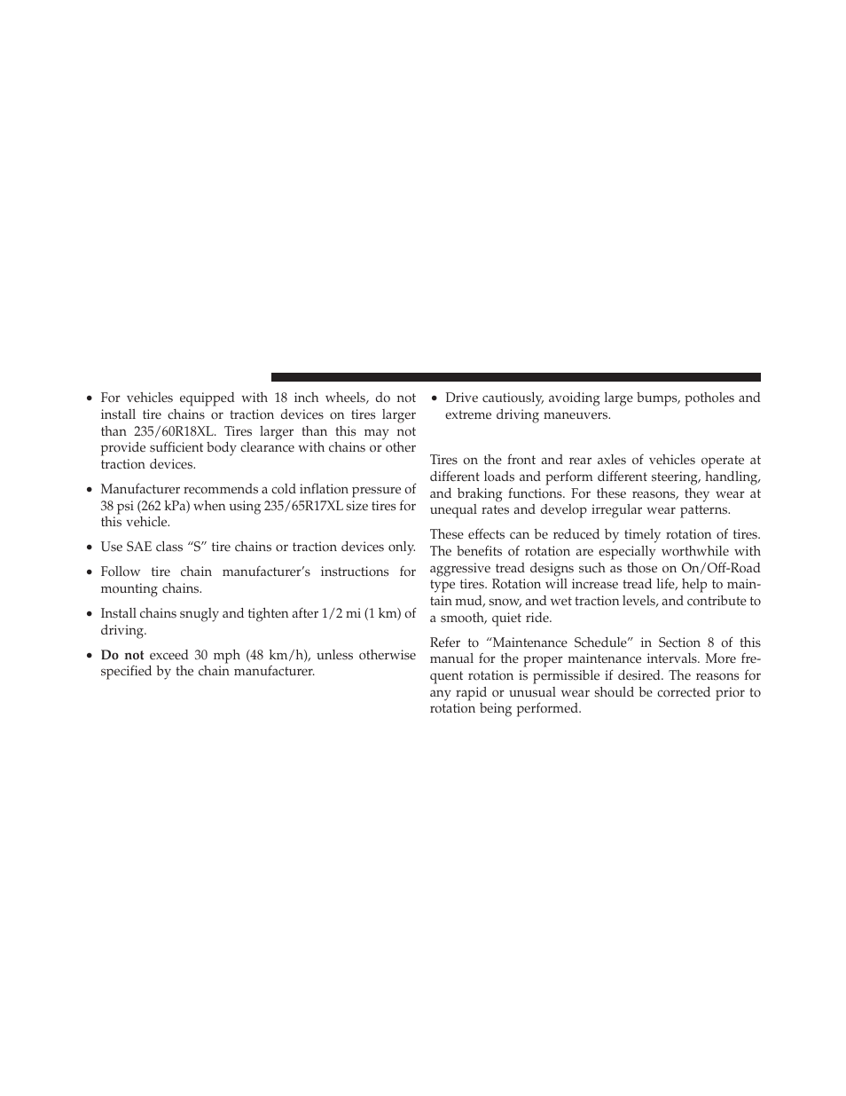 Tire rotation recommendations | Jeep 2010 Commander - Owner Manual User Manual | Page 302 / 460
