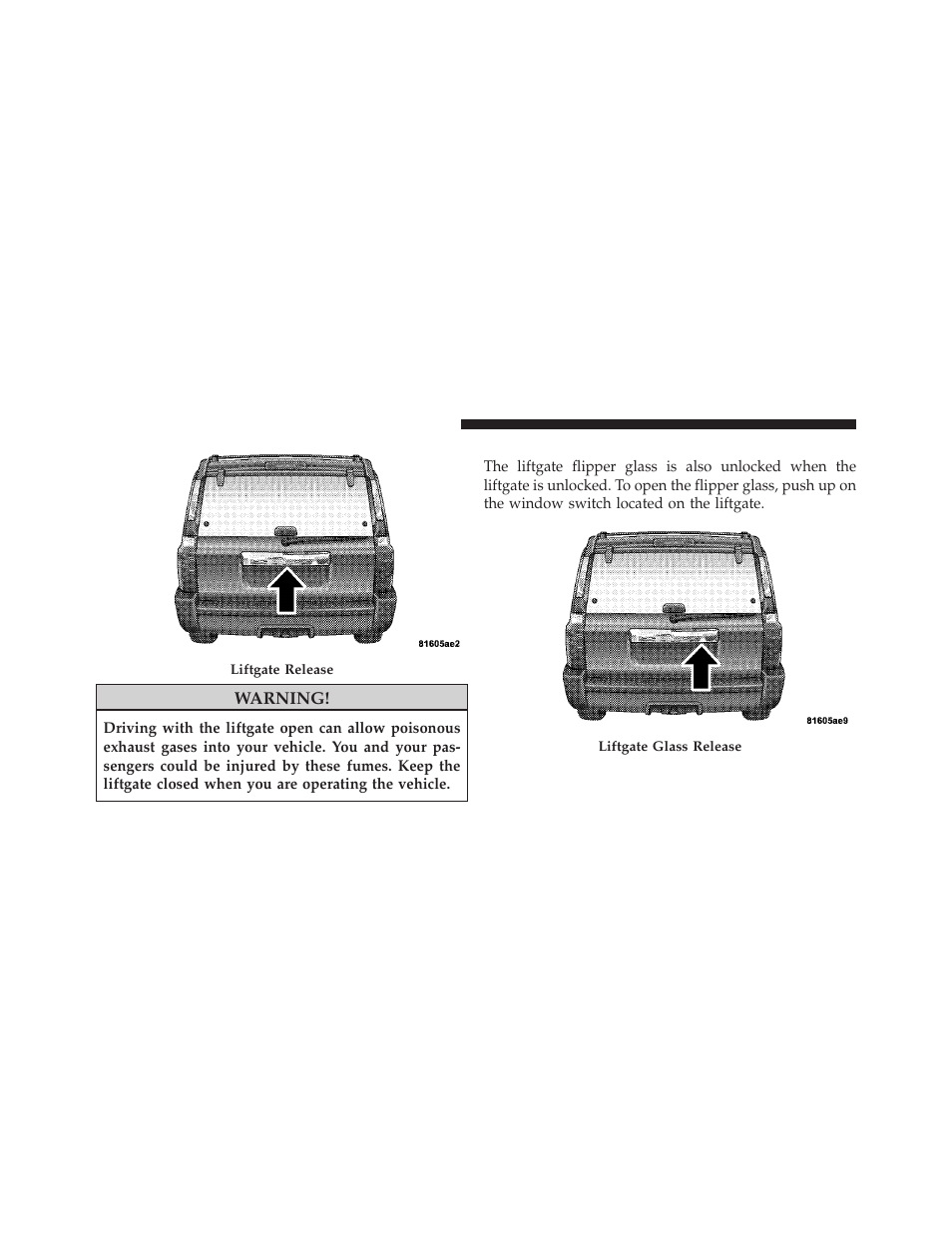 Liftgate flipper glass | Jeep 2010 Commander - Owner Manual User Manual | Page 34 / 460