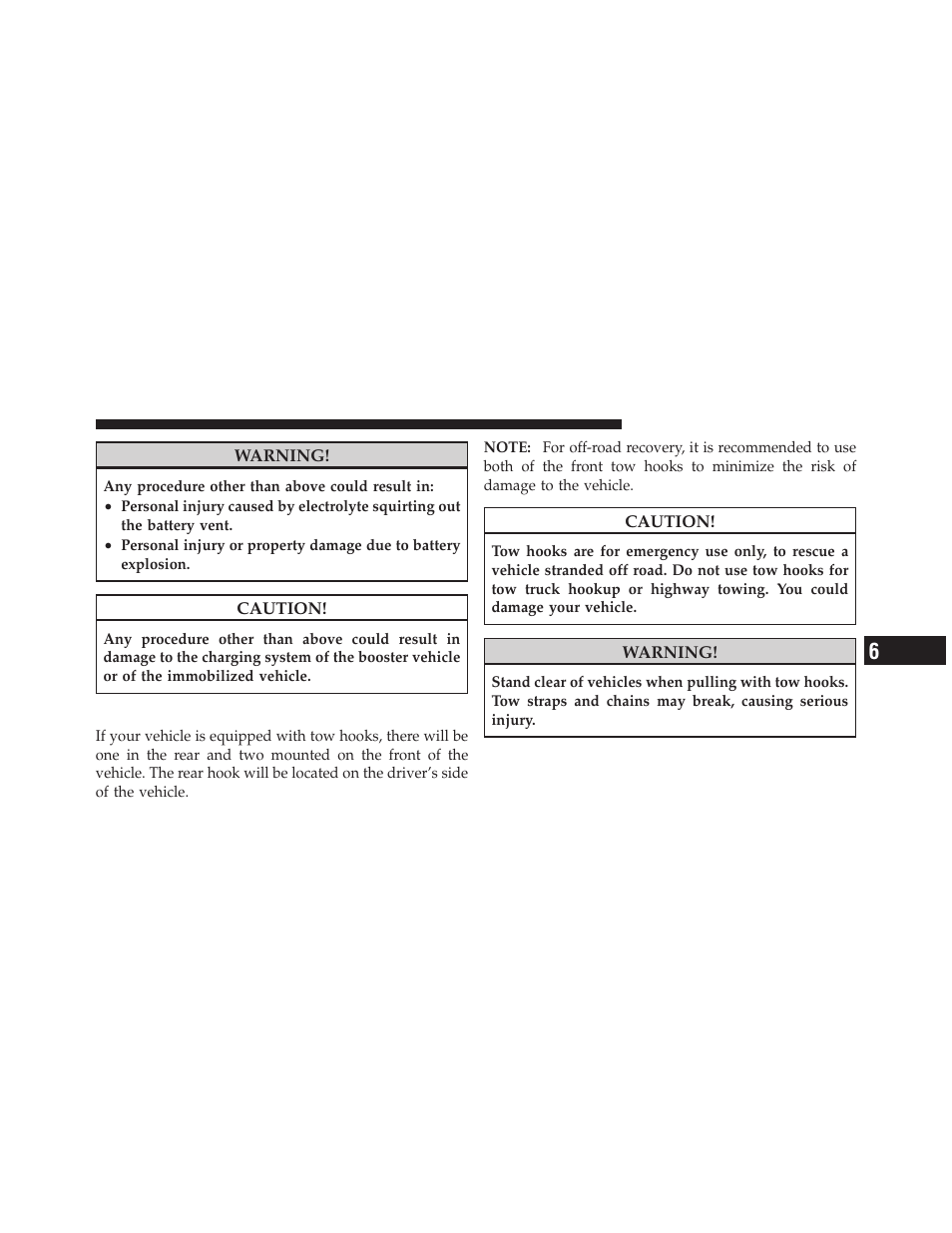 Emergency tow hooks — if equipped | Jeep 2010 Commander - Owner Manual User Manual | Page 353 / 460
