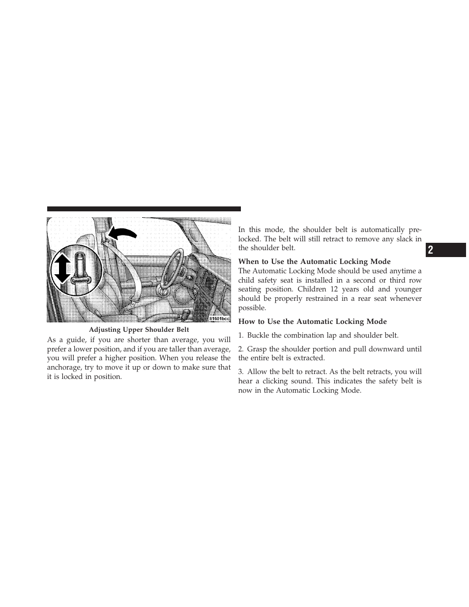 Automatic locking mode — if equipped | Jeep 2010 Commander - Owner Manual User Manual | Page 45 / 460