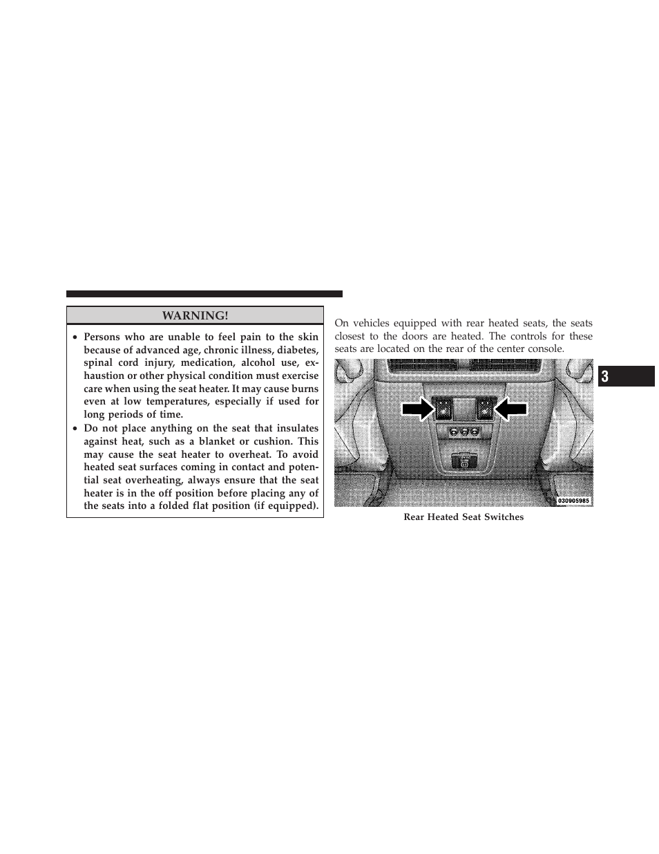 Rear heated seats — if equipped | Jeep 2010 Commander - Owner Manual User Manual | Page 91 / 460