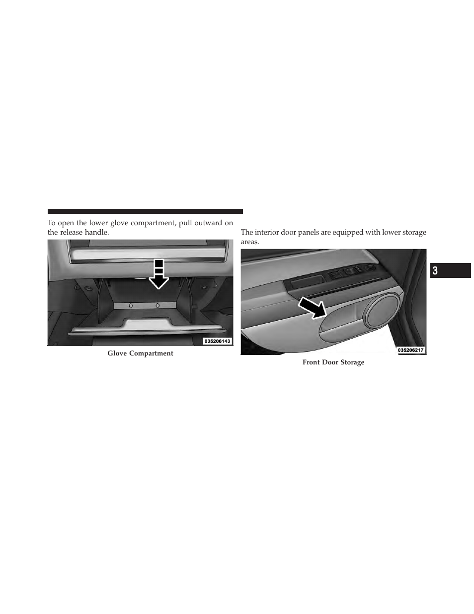 Door storage | Jeep 2010 Compass - Owner Manual User Manual | Page 168 / 474