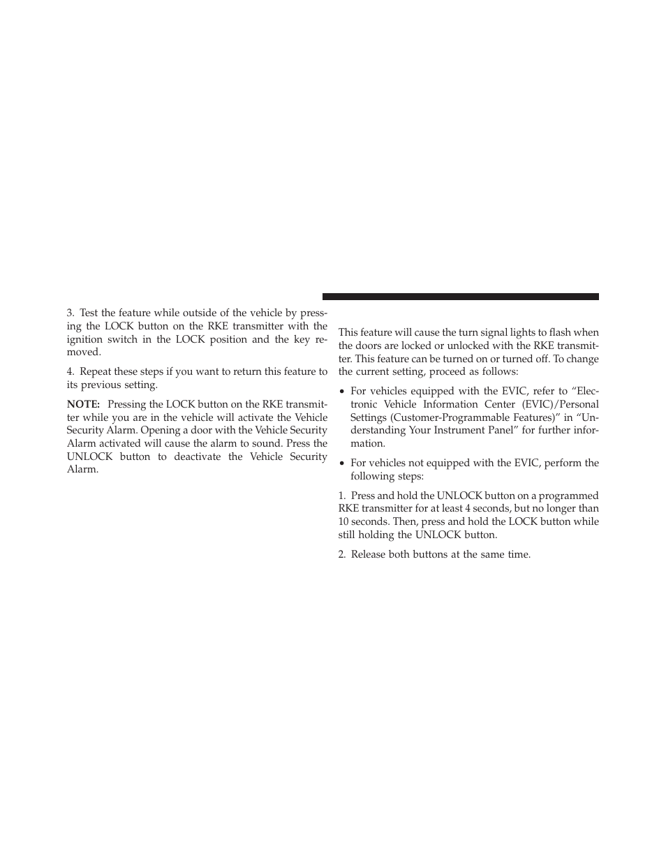 Flash lights with remote key lock/unlock | Jeep 2010 Compass - Owner Manual User Manual | Page 23 / 474